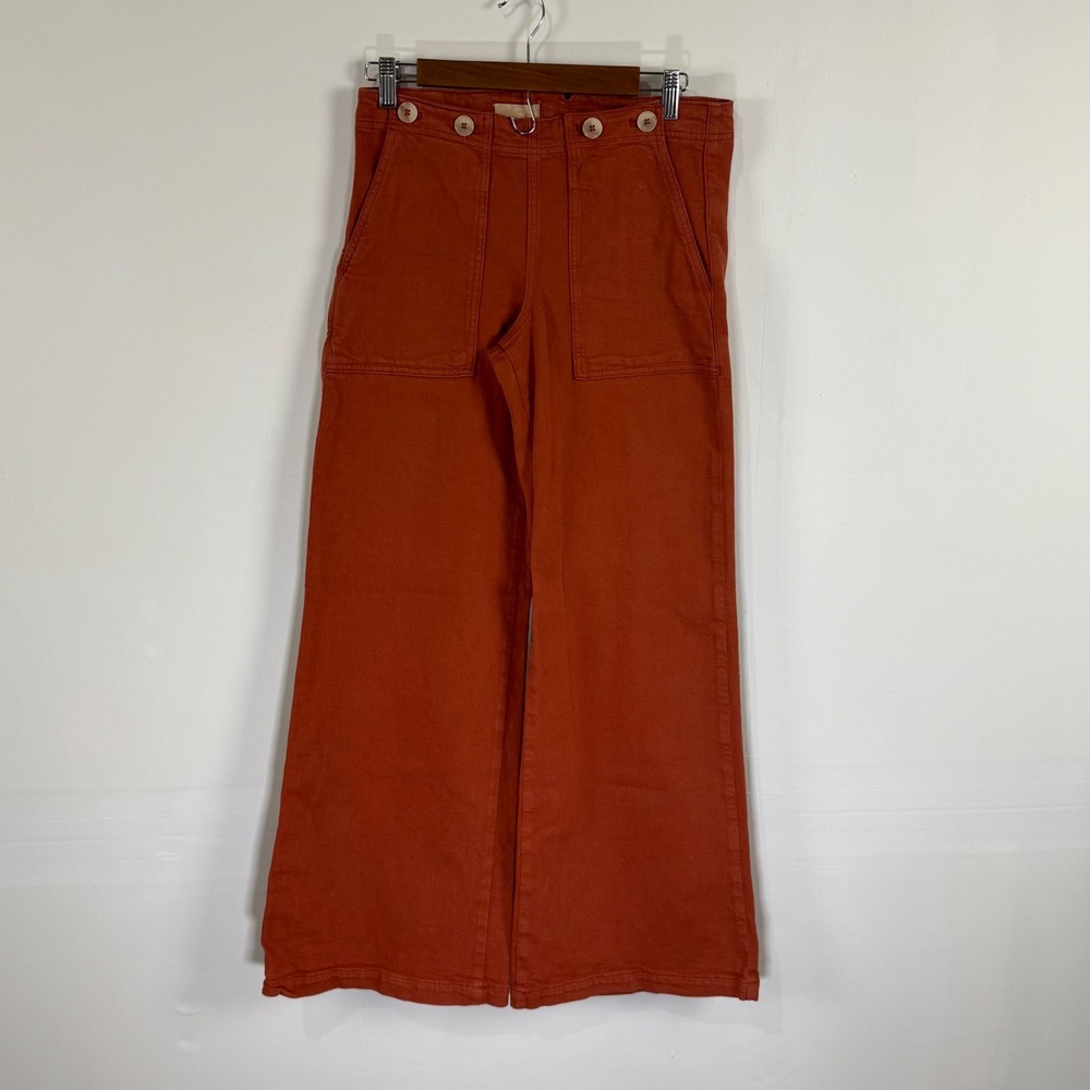 Pilcro and the Letterpress The Kit Wide Leg High Rise Utility Style Pants 27 - Picture 3 of 13